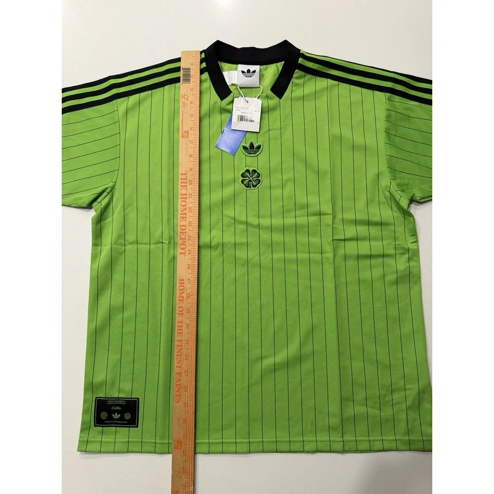 Adidas Celtic FC Icon Terrace Jersey Semi Solar Green Black JM9476 Mens M NWT